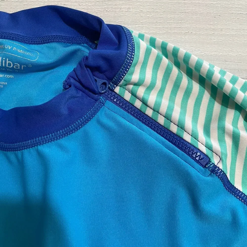 Coolibar kids long sleeve rash guard‎ sun shirt youth large